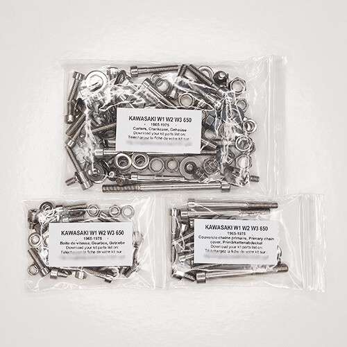 Kit vis allen moteur Kawasaki W1 W2 W3 serrage couple optimal