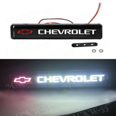 For Chevrolet Logo LED Light Car Front Grille Badge Illuminated Decal ...