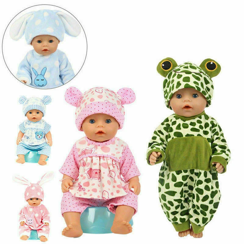 Für 40-50cm Baby Born Doll Puppe Kleider Puppenkleidung Jumpsuit Schlafanzug DE - Bild 3 von 4