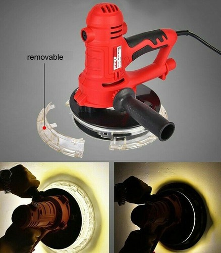 220V 1250W Electric Wall Polishing Machine Drywall Sander w/LED Light+Vacuum Bag - Foto 8 di 11