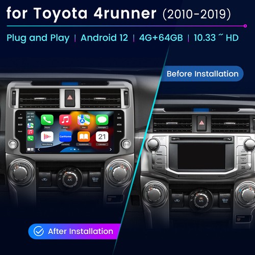 For Toyota 4Runner 2010-2019 Android 12 Carplay Car Stereo Radio GPS Navi 4+64GB - Picture 2 of 10