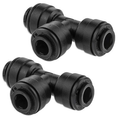 GLEICHE T-STÜCKE JOHN GÄSTEVERSCHRAUBUNGEN 2 x PUSH FIT SCHLAUCHVERBINDER 6mm ROHRKUPPLUNGEN