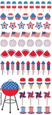 Violette Stickers Mini Patriotic 4th Of July Icons Craft Planner Supply Summer