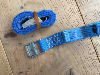 Dachträger, 2,5 Meter x 25 mm, blau, Paar, neu.