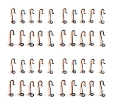 Vintage / Antique Style Christmas Ornament Hooks  - 40 Miniature Steel Hangers