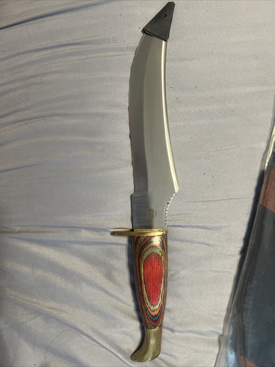 Swamp Fox 15 1/2 “ BowieKnife Black Wood Handle Chipaway Cutlery