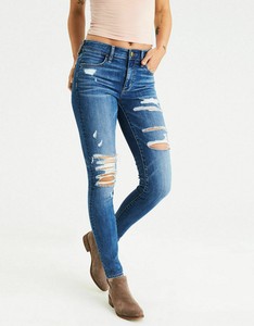 american eagle distressed jeggings