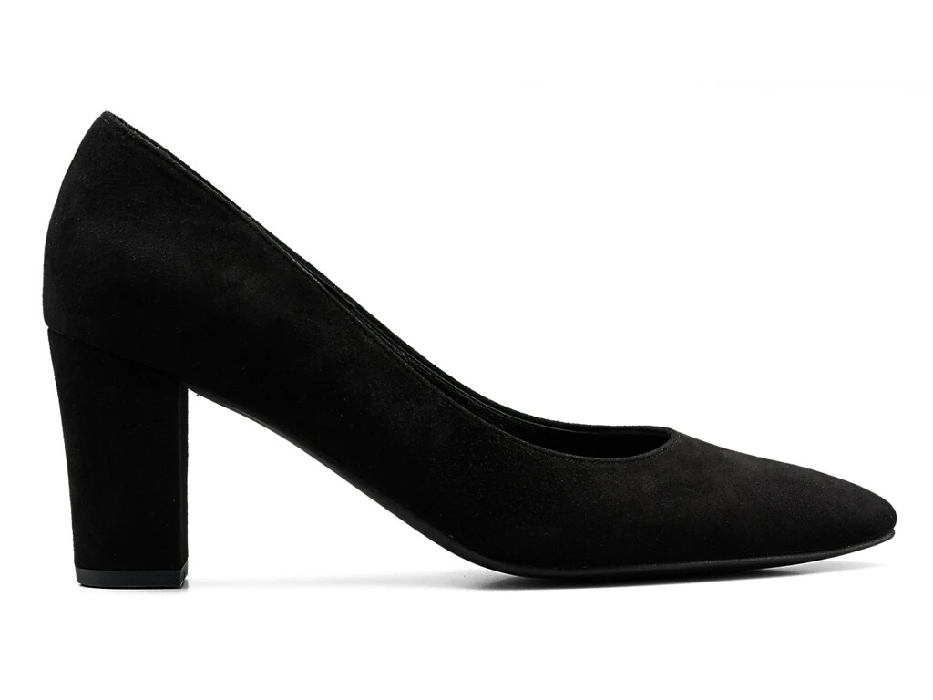 THE ONITSUKA WOMEN Almond Toe Chunky heels PUMPS 1182A654 BLACK/BLACK