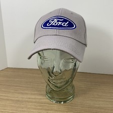 Vintage FORD Motor Co Gray Strapback Hat Mens