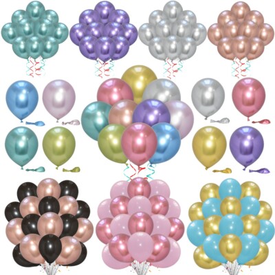 CHROM LUFTBALLONS 12'' GLÄNZEND BALLON BALLONS GUTE QUALITÄT PARTY DEKO BALLONS