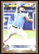 2022 5296A Topps Update Gold Tommy Romero Rookie 1985/2022 Tampa Bay Rays #US76