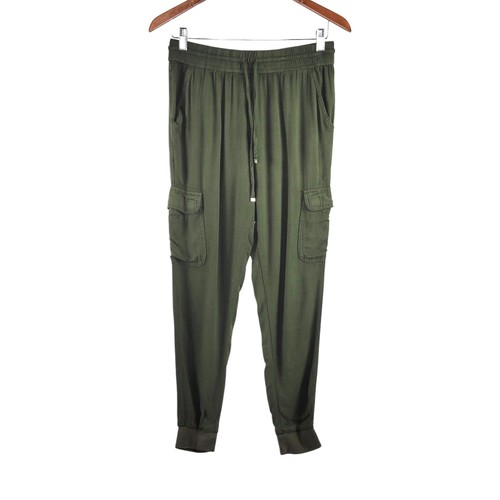 Forever 21 leichte Cargo Jogginghose Loungehose Damen Gr. S army grün - Bild 1 von 8