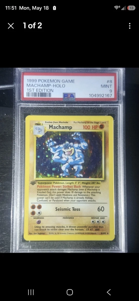 Machamp Pokémon TCG Professional Sports Authenticator (PSA) Grade