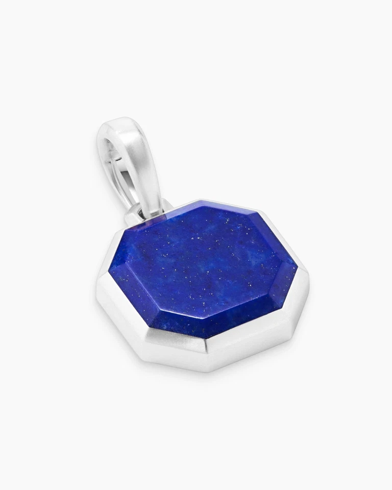 Colgante para hombre de plata de ley 925 lapislázuli colgante hecho a mano joyería para hombre Foto 3 de 4