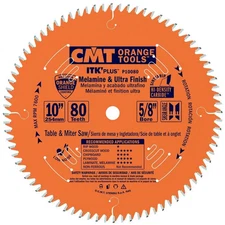Cmt 10In 80 Tpi Itk Plus Melamine And Ultra Finish Saw Blade