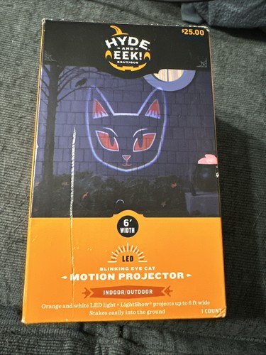 Hyde And Eek Blinking Black Cat Motion Projector Projection Wall Light Decor - Picture 2 of 4