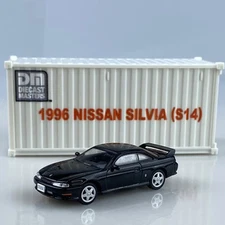 DM Diecast 1:64 Alloy 1999 NISSAN SILVIA S14 Mini Toy Car Classic Model Hobby