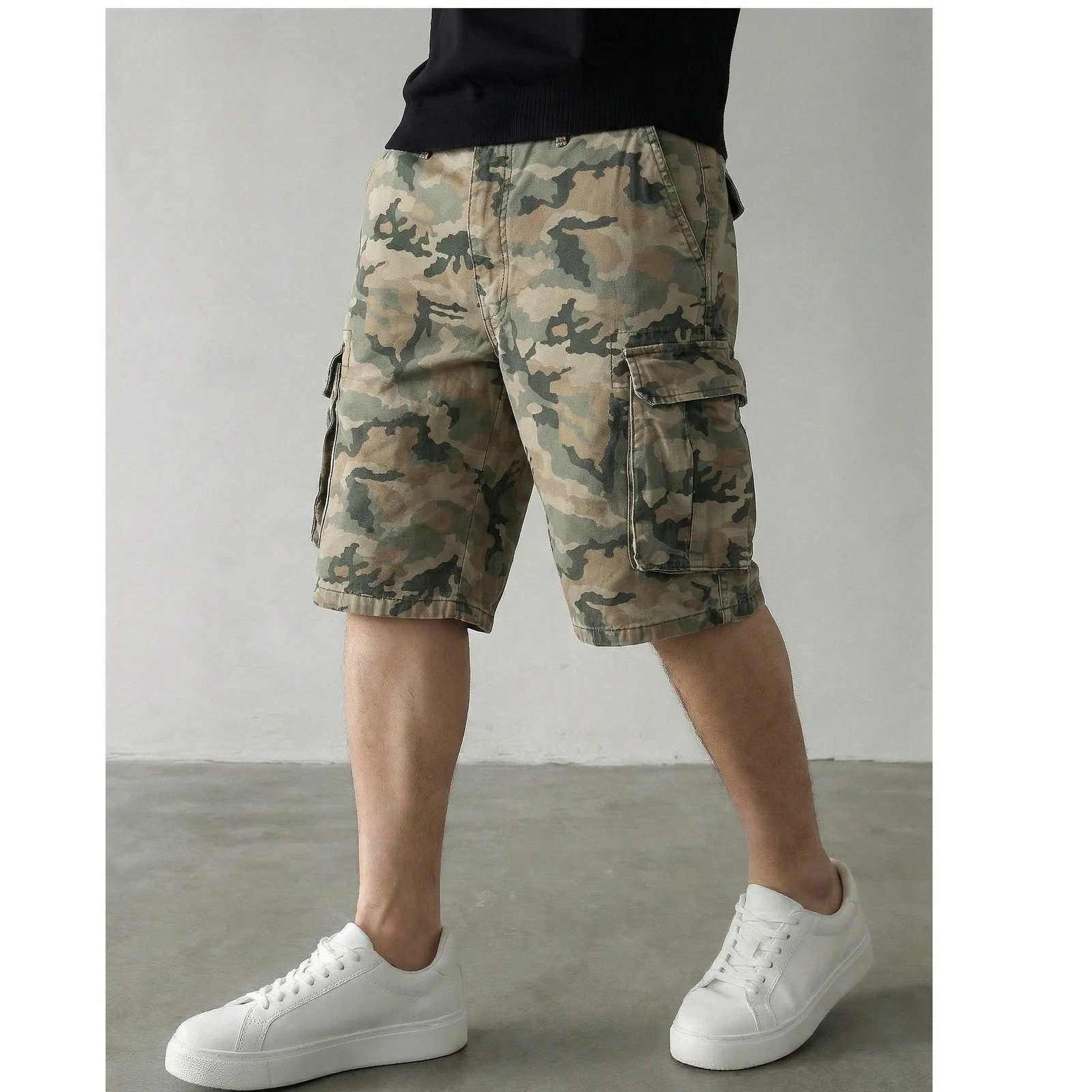 Levi Camo Cargo Shorts Mens 38 Cotton Military Camouflage Gorpcore Streetwear