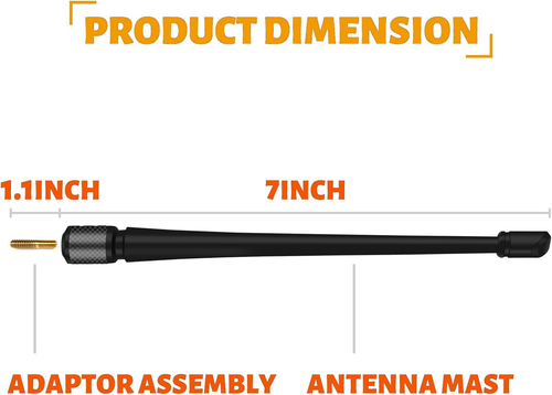 MODIGT 7 Inch Car Antenna Compatible with 1989-2024 Harley Davidson Touring Elec - Picture 3 of 12