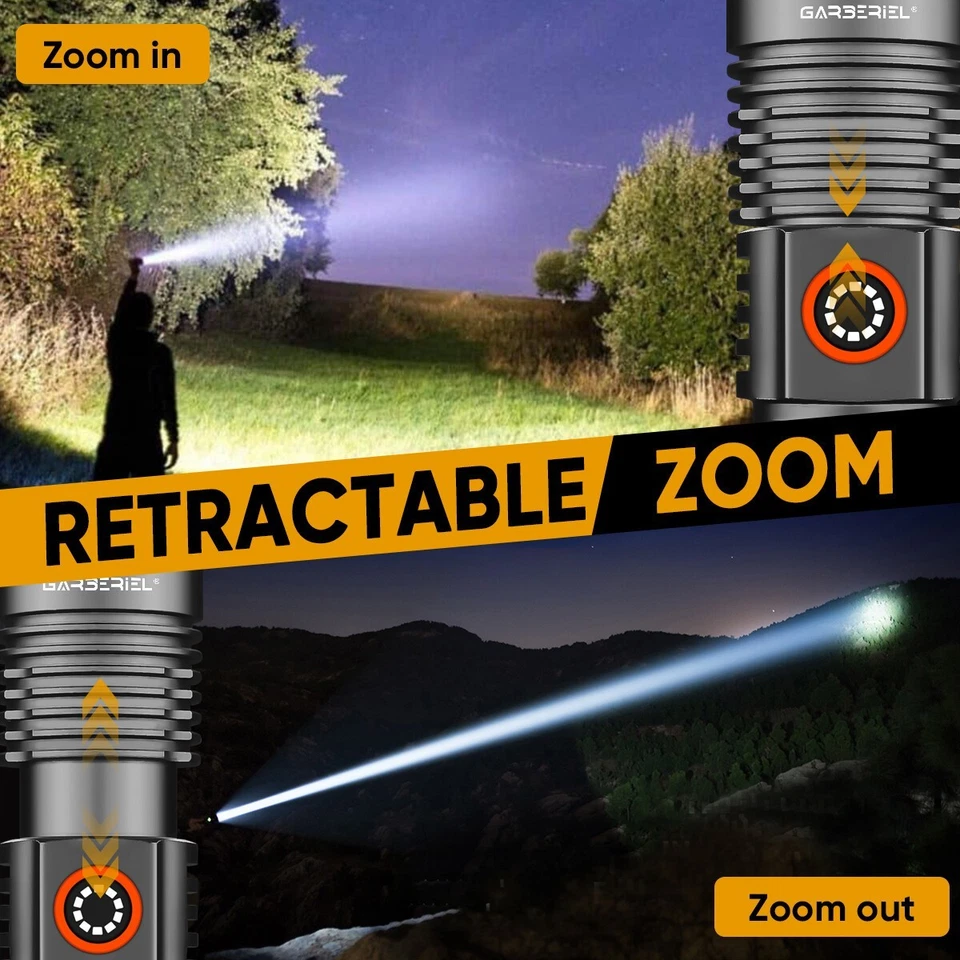 1-50Juego Linterna LED Recargable Aluminio Linternas Magnéticas con Pantalla Foto 4 de 4