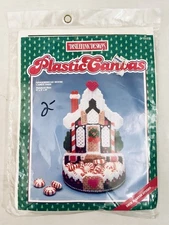 DISTLEFINK DESIGNS COUNTED CROSS STITCH GINGERBREAD HOUSE CANDY DISH 5 X 3 X 8