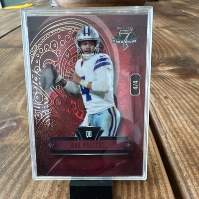 Wild Card Card Studs Heart Dak Prescott Dallas Cowboys NFL 7CHL-DP 4/4 2026