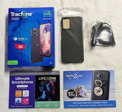 Moto G Power 5G 6.7'' 8GB/128GB + 1 Year Tracfone Plan 1500 Min/Text, 1.5 GB Data