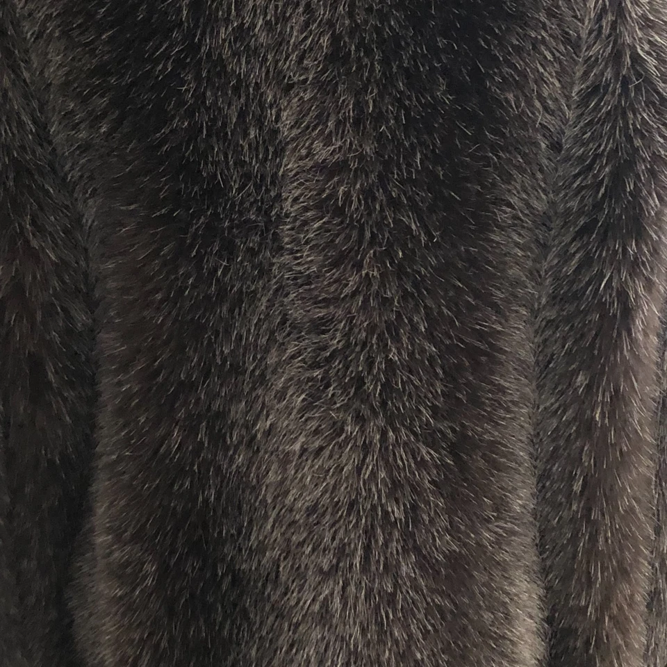 D'Esprit Faux Fur Ladies Vintage Frosted Dark Brown Coat Made in USA - Image 4 of 4