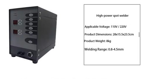 100A Compact High-Power Spot Welder Handheld Laser Pulse Spot Welder ...