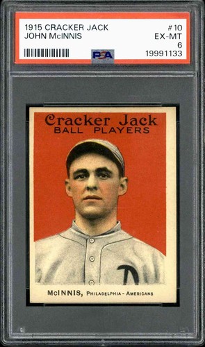 John McInnis #10 1915 Cracker Jack card