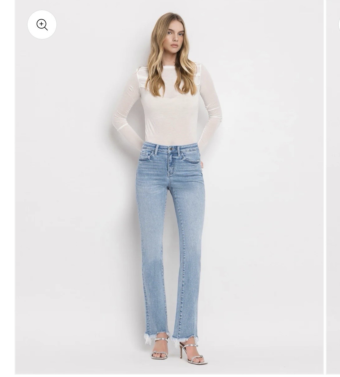 Flying Monkey High Rise Mini Bootcut Jeans Light Wash - Size 25