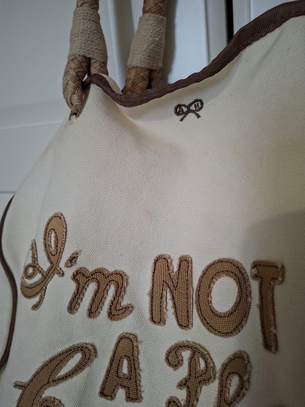 Anya Hindmarch “I’m Not A Plastic Bag” Ltd Edition 2007 Canvas Tote collectable image 3