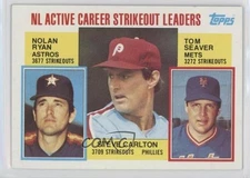 1984 Topps Career Leaders Nolan Ryan Steve Carlton Tom Seaver #707 HOF