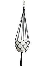 Macrame Plant Hanger Hanging Planter Hanging Net Basket Black Cotton Rope 52