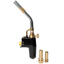 Dual Fuel Welding Torch Self Ignition Adjustable Swirl Flame, 3 Nozzle Kit