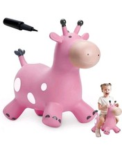 Bouncy Animal Hopper PINK Giraffe Toddler 18m-6yr Inflatable Ride On BouncerNEW