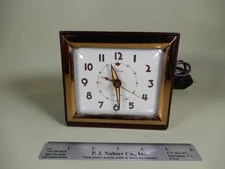 Telechron 7H159 "Nocturne" Alarm Clock New Cord Good Cond Alarm Works