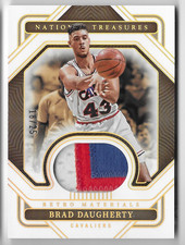 BRAD DAUGHERTY 2023 PANINI NATIONAL TREASURES GAME-WORN PATCH CARD #18/25!