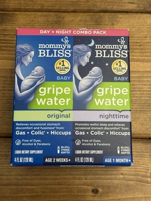 Mommy's Bliss Gripe Water Day + Night Combo Original & Night Time Exp. 4/2027