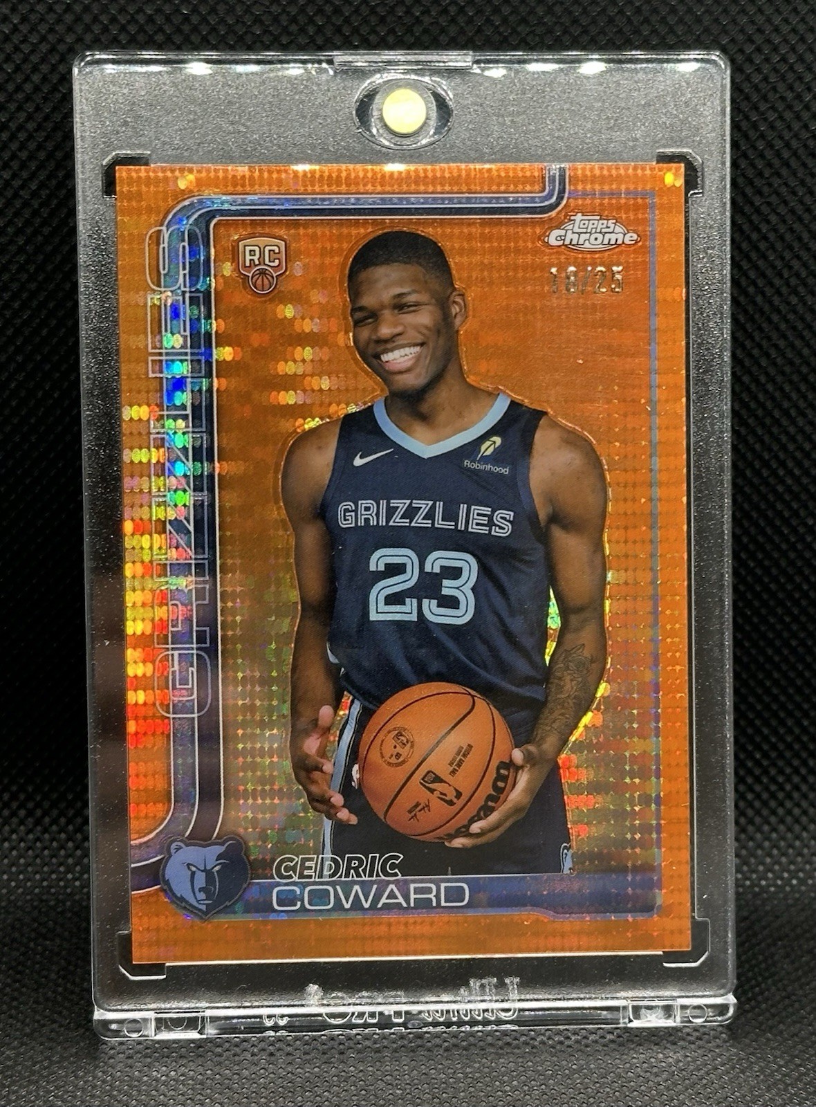 2025-26 TOPPS CHROME CEDRIC COWARD ROOKIE RC ORANGE PULSAR #’d 18/25 🔥 261