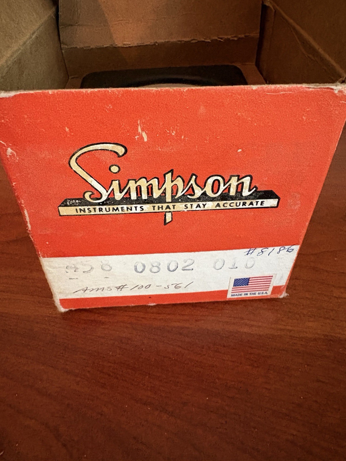 Vintage Simpson 458 DC Microammeter Panel Meter 0–1 mA ± Microamps USA w/ Box