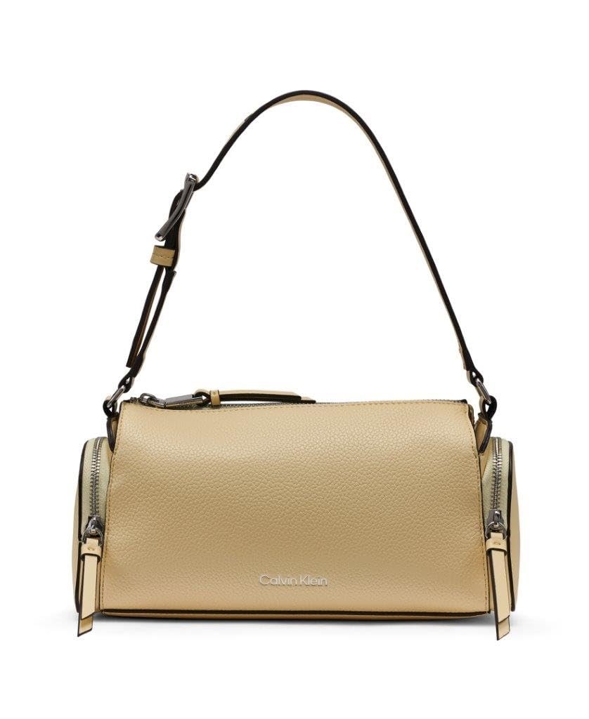 Calvin Klein Camryn Organizational Shoulder Bag, Lemon One Size, Ice