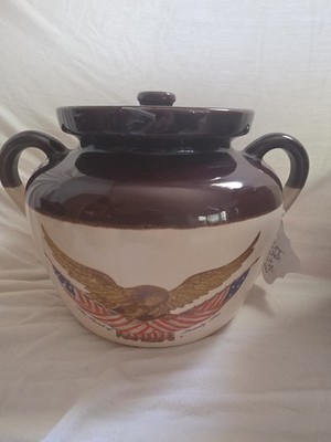 McCoy Pottery The Spirit of Seventy-Six 342 Bicentennial Bean Pot 1976 USA 2.5qt