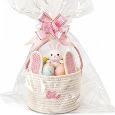 Gift Basket, Woven Basket for Shower, , Gender Reveal, Newborn Gift, Reusable...