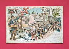 Gruss vom Octoberfest 128 Jahre alte AK Oktoberfest Postkarte von 1897