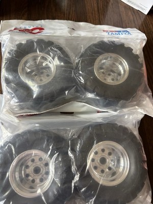Tamiya RC #9805618/9805619 Front/Rear Tires, Wheels for #58242 Wild Wily  2