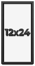 12x24 Shadow Box Frame Black | 2 Inches Deep Real Wood Contemporary Shadowbox Di
