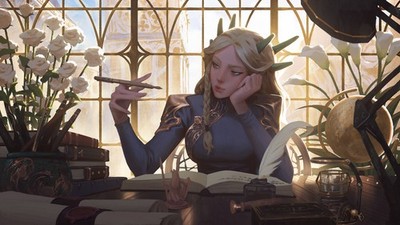 Dao Trong Le Artwork Artstation Fantasy Art Girl Anime Poster 11x17in Wall Art