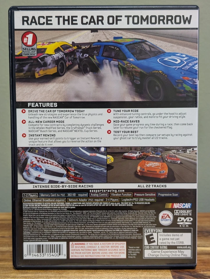 NASCAR 08 (PlayStation 2 PS2)➡️CIB Complete  - Tested - Near Mint 📀! - Image 2 of 4