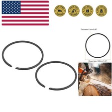 Piston Ring Set, 2Pcs 46mm x 1.5mm Standard Size Piston Rings Fit for Chainsa...